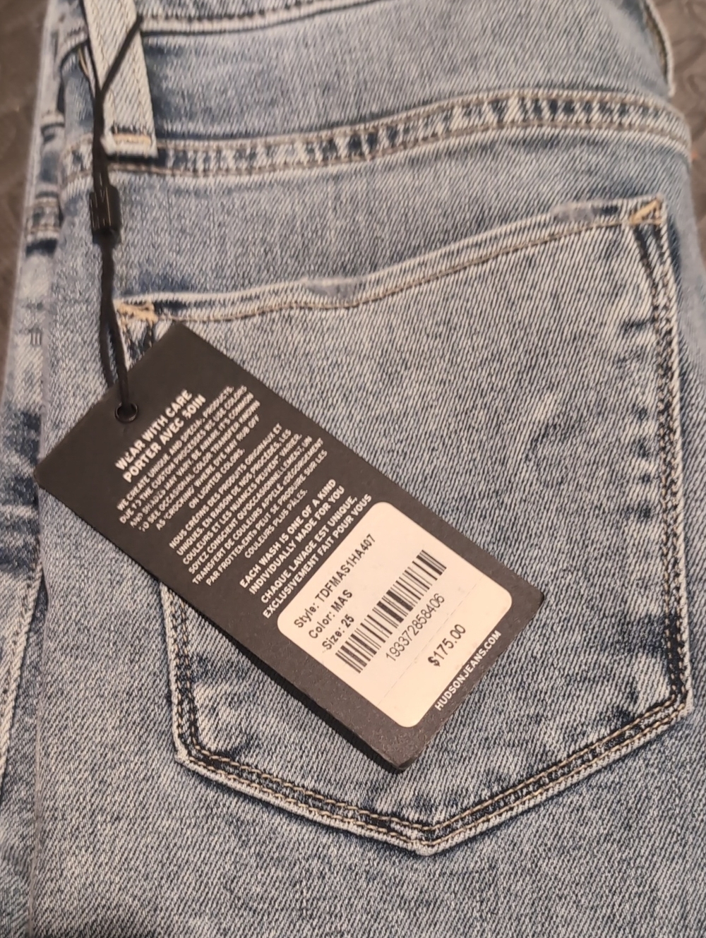 Hudson Jeans Light Blue High-Rise Straight Jeans